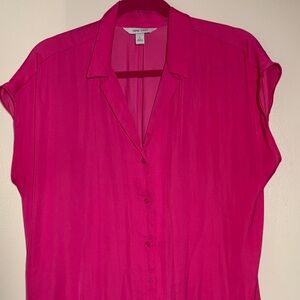 Nine West Women's Fuchsia Button-Down Shirt